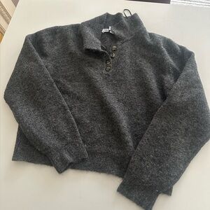 Zara cropped polo sweater